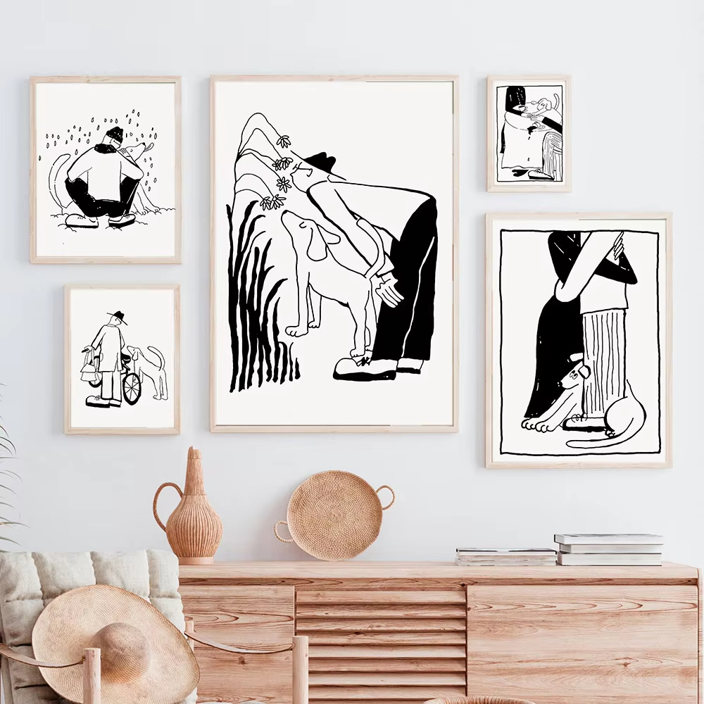Modern Korean Lifestyle - Poster Kanvas Minimalis Gaya Hidup dan