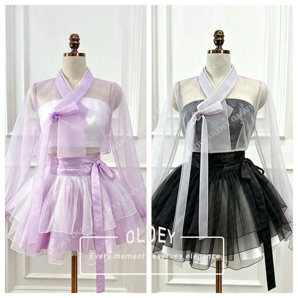 Modern Korean Lifestyle - OLOEY Set Hanbok Konser Pendek Hitam
