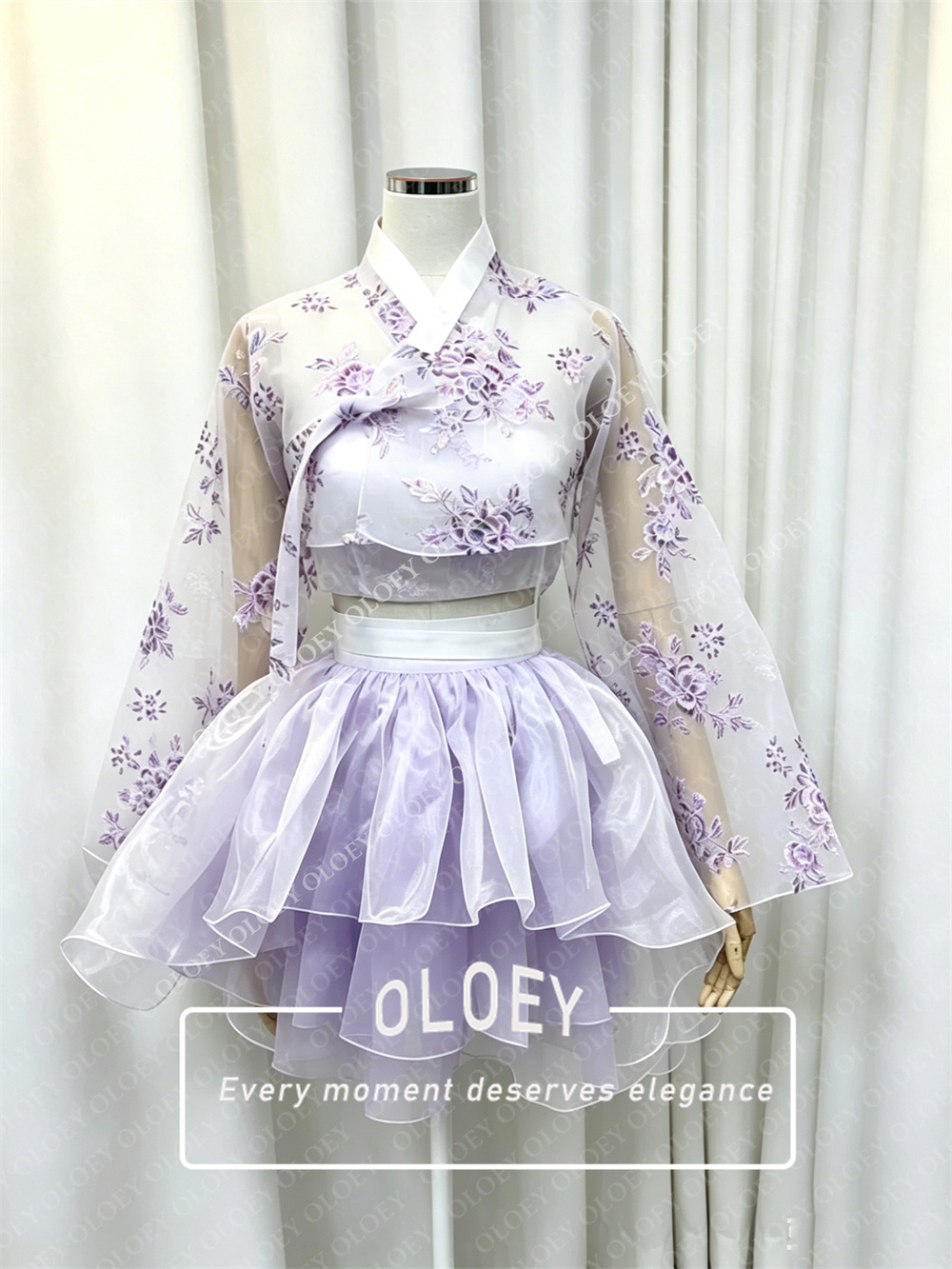 OLOEY Hanbok Pendek Motif Bung - Modern Korean Lifestyle ulasan dan harga